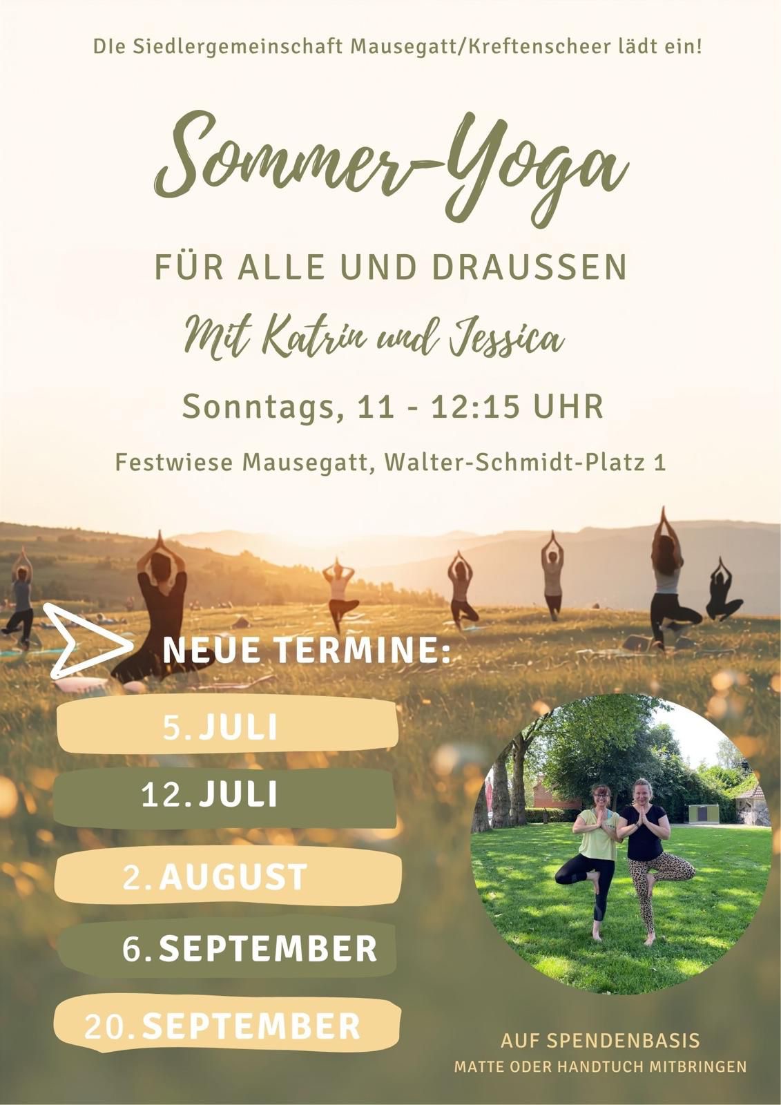 Frische Luft, freier Kopf: Dein Outdoor Yoga-Date!